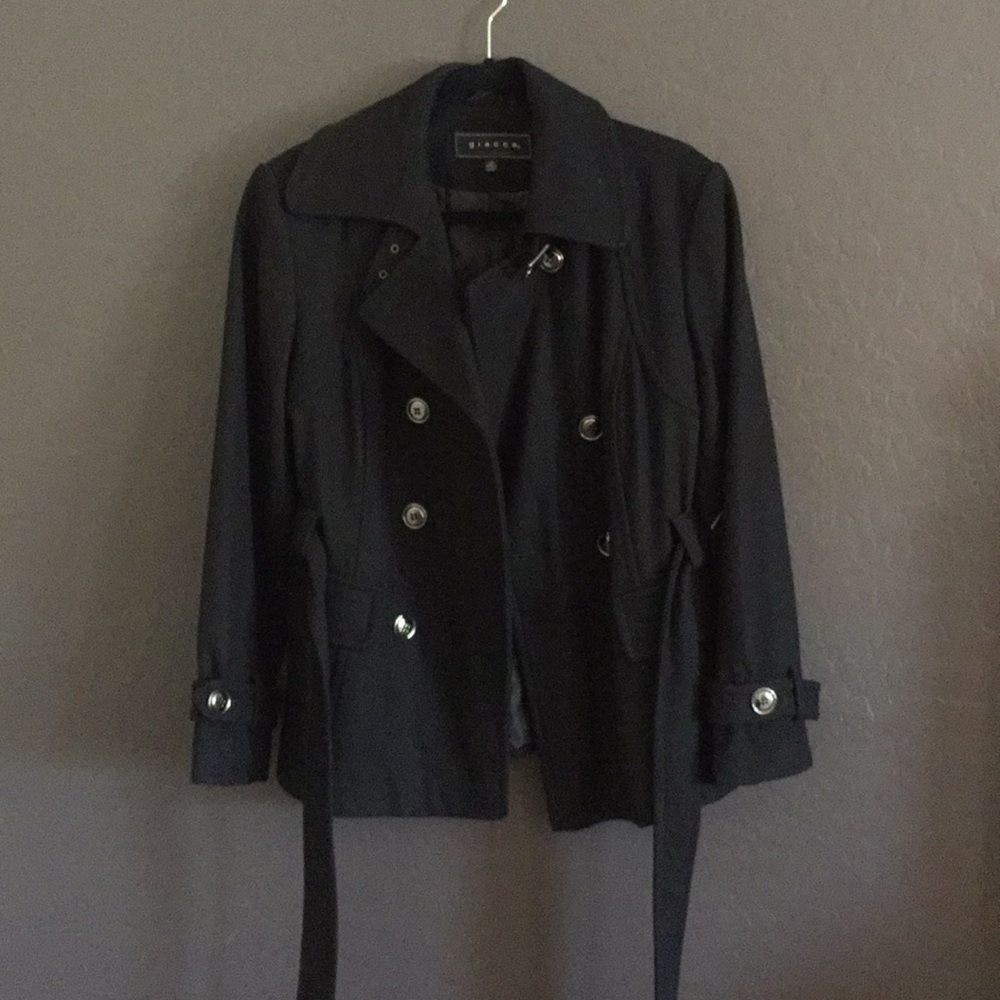 Giacca Black Lined 60% Wool Coat